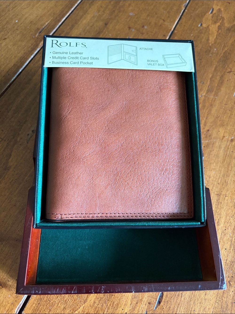 Rolfs Men's Leather Card & Key Holder - Tan Brown